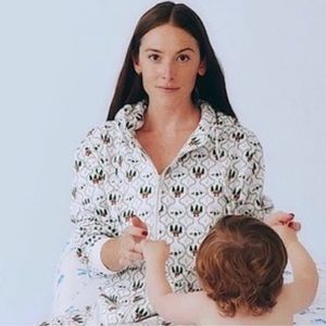 NWT HILL HOUSE The All-Gender Zip Up White Ski Chalet Jacket Sweater Medium